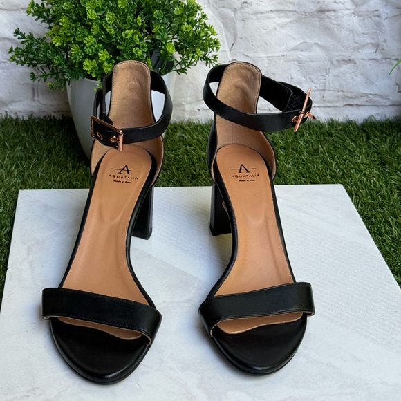 Aquatalia Sadey leather ankle strap sandals size 8 NWT - Picture 2 of 13